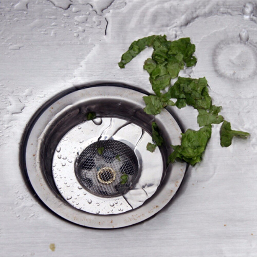 1 PCS Stainless Steel Sink Strainer Bathtub Hair Catcher Stopper Shower Drain Hole Filter Trap Metal Bathroon Kitchen Tools