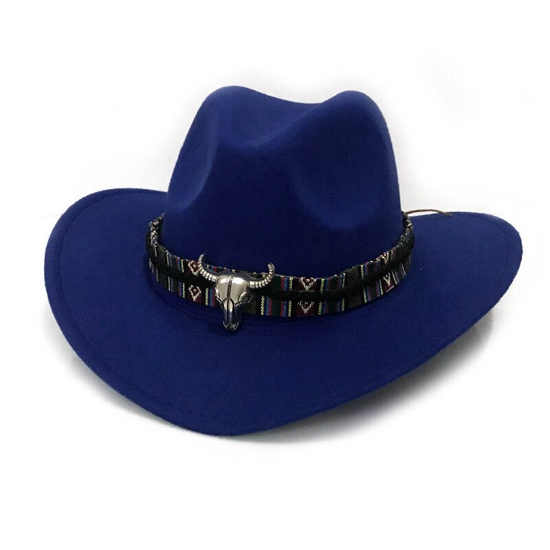 Chapeau de Cowboy de Style ethnique | Chapeau en laine pour femmes, chapeau de Jazz, chapeau de Cowboy de l'ouest, offre spéciale: BL