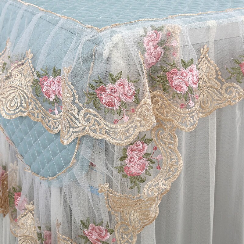 Washing machine cover fully automatic drum washing machine cover fabric lace yarn edge style