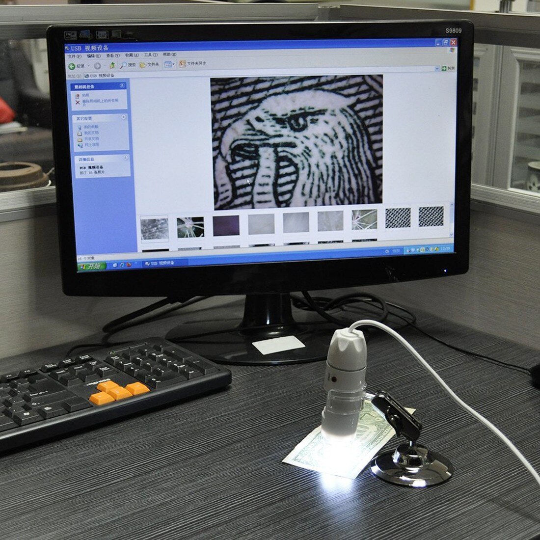 Elektronik 5MP USB 8 LED Digital Kamera Mikroskop Endoskop Lupe 50X ~ 500X Vergrößerung Messen