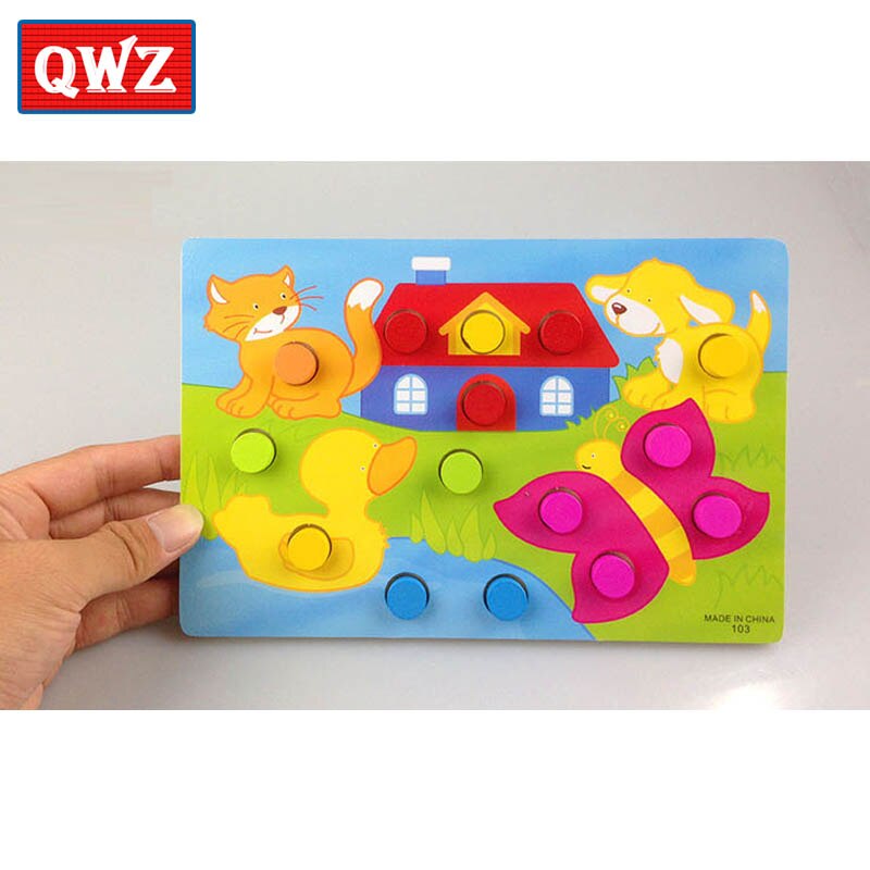 Qwz Montessori Houten Speelgoed Childhood Leren Speelgoed Kinderen Kids Baby Kleurrijke Houten Blokken Verlichting Educatief Speelgoed: 18