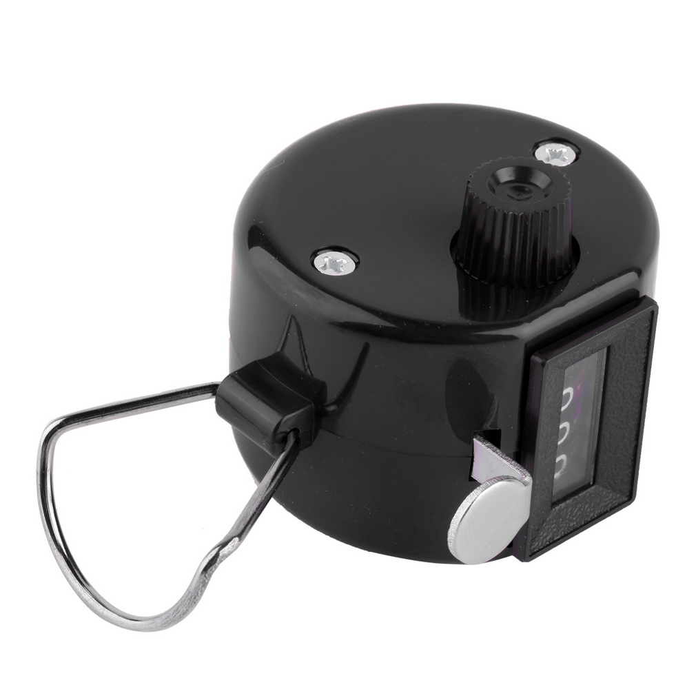 Contatore di numeri portatile a 4 cifre contatore di conteggio tenuto in mano in metallo di plastica salta meccanicamente strumenti di contatore Clicker a reazione rapida