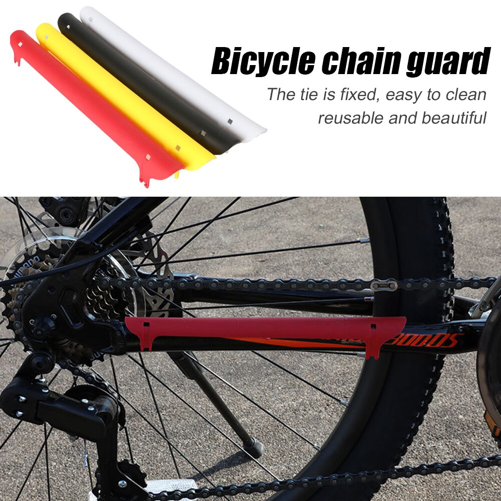 Bicicleta de vaina Protector de la cubierta de goma gruesa MTB Carretera de montaña bicicleta plegable marco cadena estancia guardia ciclismo Accesorios