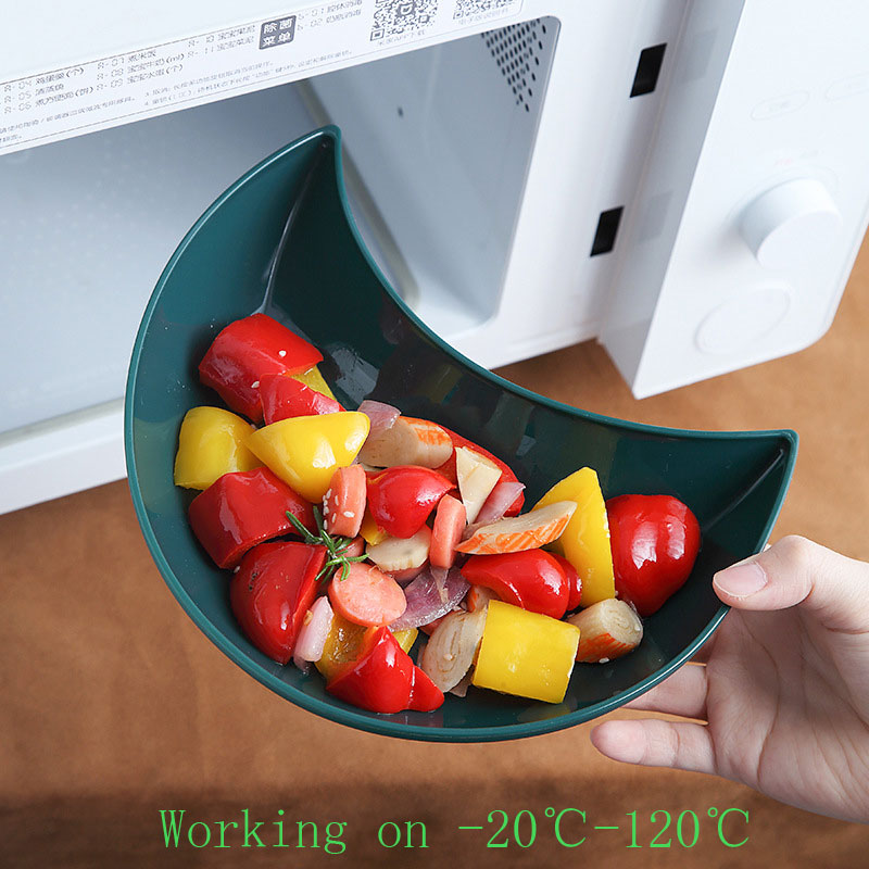 Servies Plaat Set Food Grade Pp Maan Vorm Diner Gourmet Keuken Bestek Snoep Fruit Gerechten Combinatie Platter