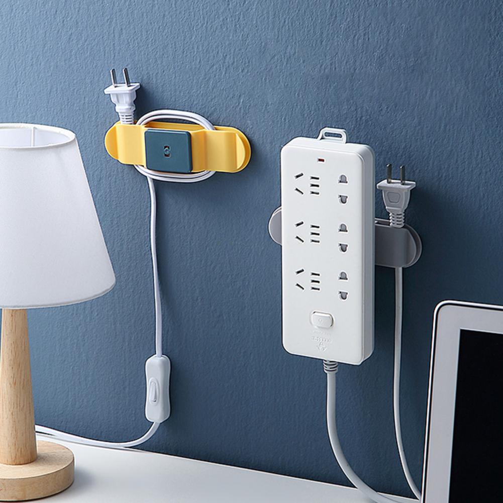 Power Strip Houder Zelfklevende Sterke Draagkracht Abs Alete Kabel Fixer Voor Slaapkamer