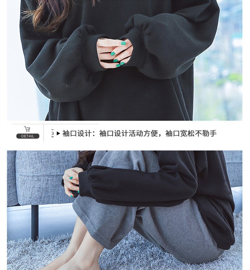 Black Gray 100% Cotton Homewear for Women Loose Home Clothes Female Lounge Wear Spring Home Suit Ladies Cotton Pajamas Set