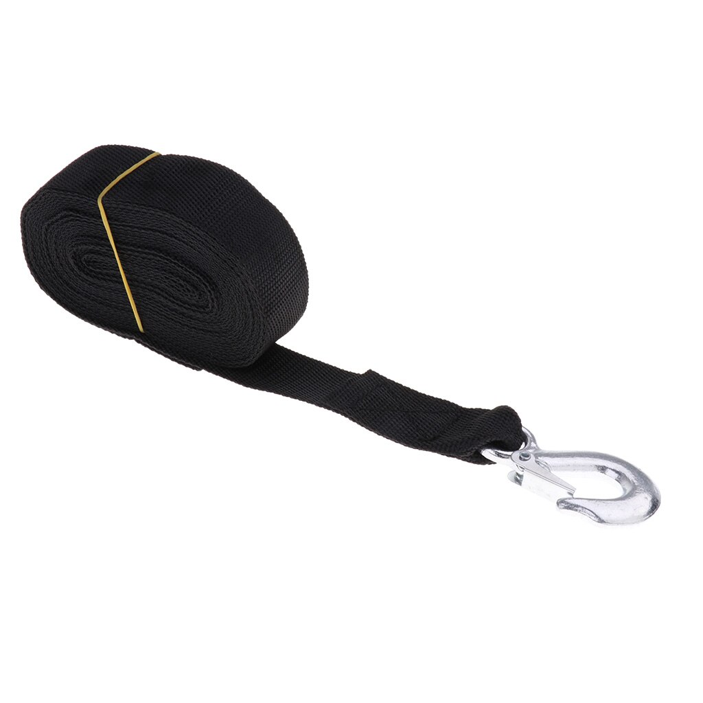 7.5m Marine Winch Trailer Replacement Webbing Nylon Strap + Heavy Duty Hook
