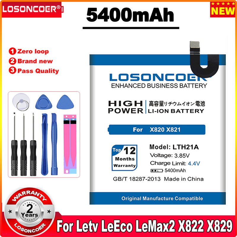 Batterie 6300mAh pour LeEco Letv Le MAX 2 X821 X820 X822 1 Max X900 Pro 3 X650 X728 X720 X722, LTF26A LTF23A LTF21A LTH21A