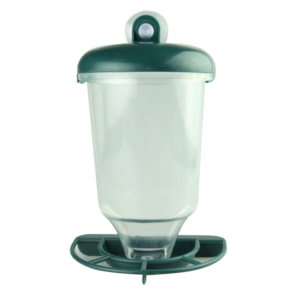 Window Bird Feeder Outdoor Mirror Suction Hanging Transparent Wild Bird Feeder Automatic Bird Food Dispenser Perch