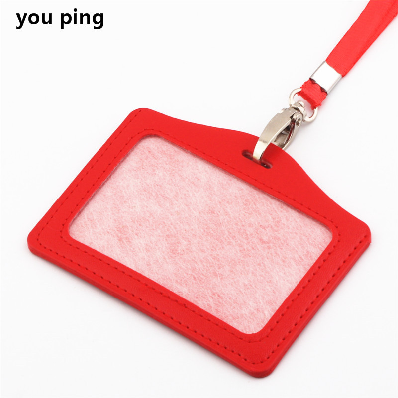 11 Colour PU Card Cover Bus Card Badge Lanyard Business Credit Cards Bank ID Card school supplies: Dark purple