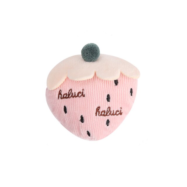 Cat Toy Mini Cat Grinding Catnip Toys Funny Interactive Plush Cat Teeth Toys Pet Kitten Chewing Toy Claws Thumb Bite Pet Supply: 7Strawberry