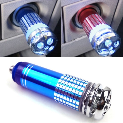 Raikastin pieni mini led auto auton ilmanpuhdistin ilman ioninen otsoni ja anioni happipatukka ilman lonisaattoria koristelamppua