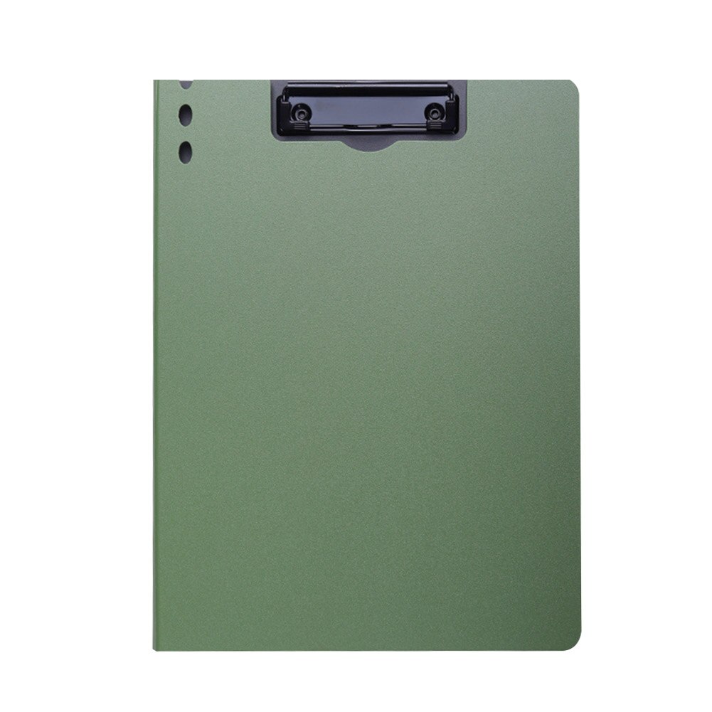 A4 Pp Bestand Map Verticale Type Werk Draagbare Document Organizer Business Met Metalen Clip Solid Beschermende Cover Home Office: Dark Green