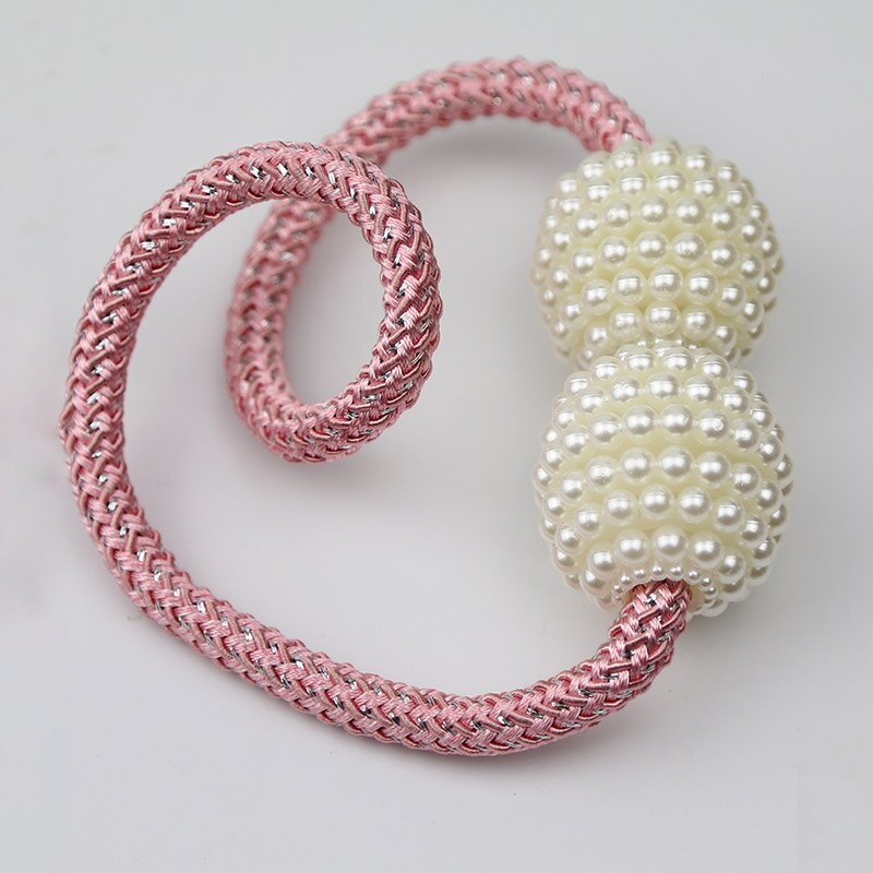 Star Curtain Broach Home Room Curtain Buckle Luck Star Curtain Decoration Accessories Magnetic Tie Back Holder Europe Style: Pink 2Pcs