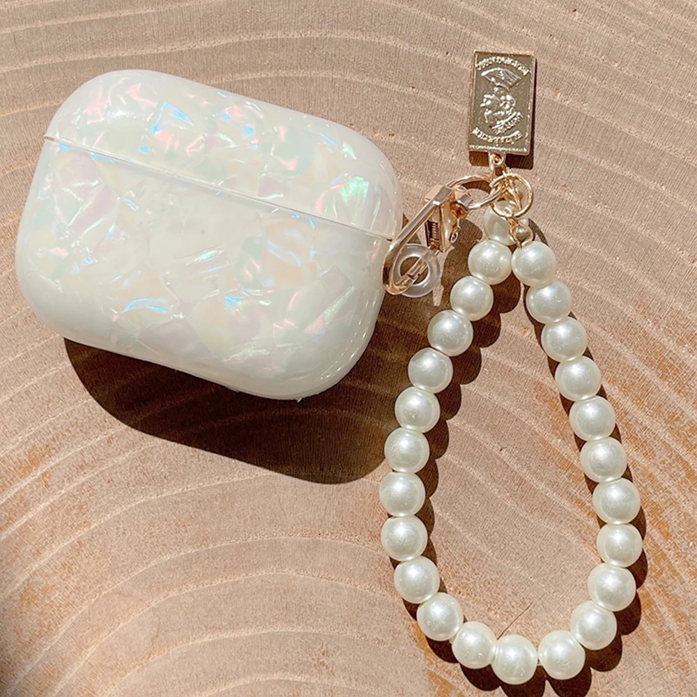 Pour Airpods Pro 2 étui de luxe perle pendentif sans fil casque couverture pour Apple Airpods 3 Pro USB C 2ème 3ème génération coque en TPU