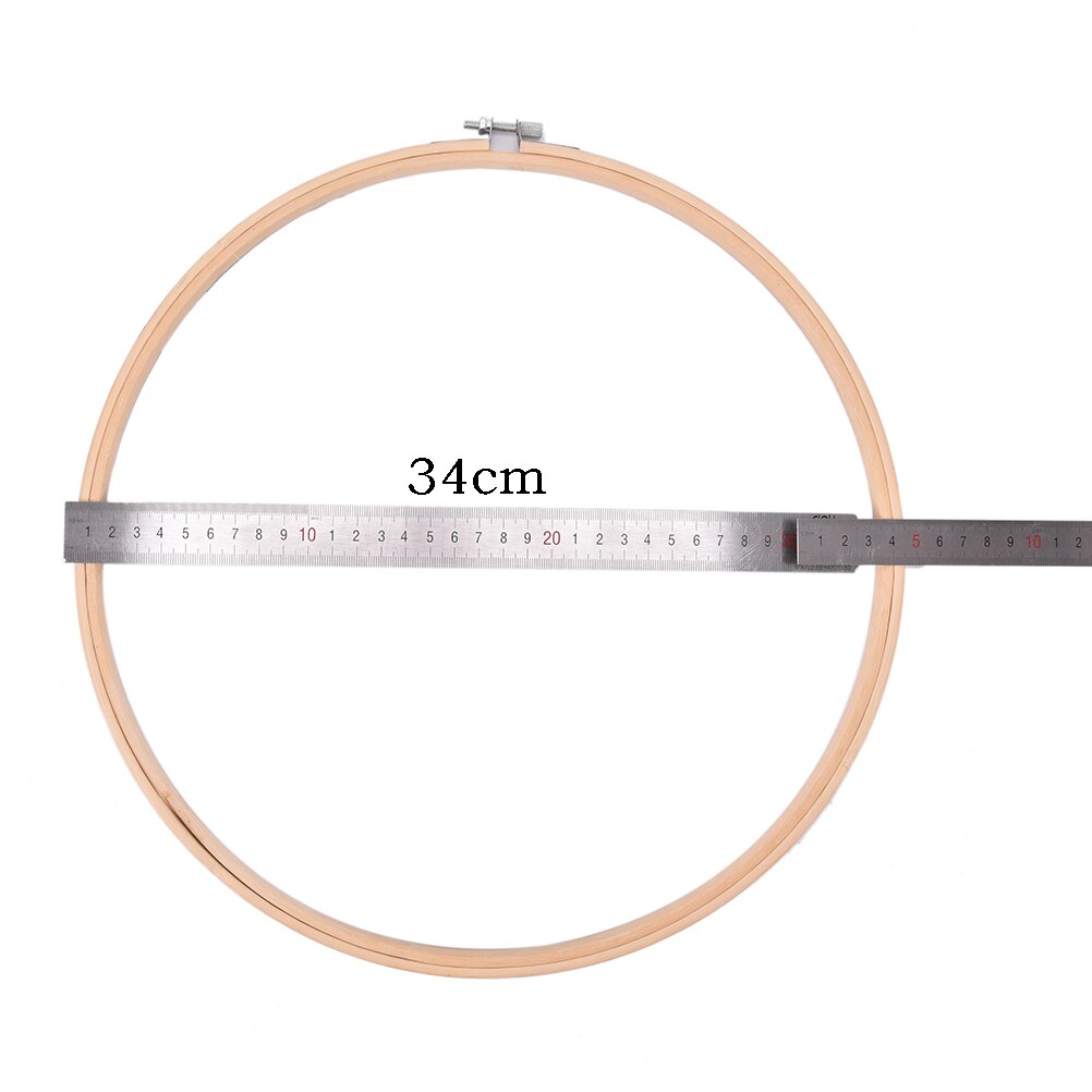 Bambus træ broderi ring ringe broderi hoop ramme sæt til gør-det-selv-korssting nåle håndværksværktøj dia 8cm-40cm: 34cm