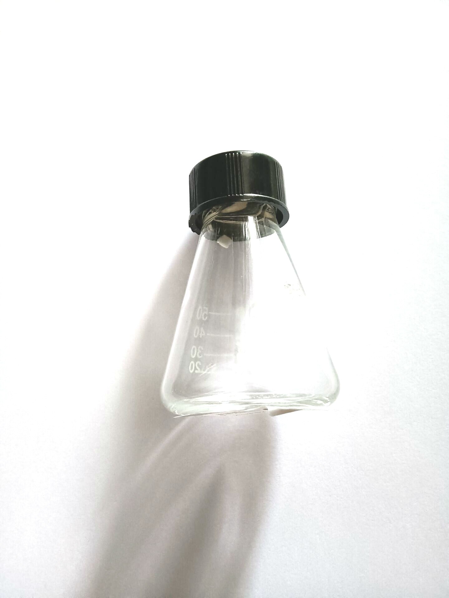 1pcs 50ml Glass Conical Erlenmeyer Narrow Mouth Screw Cap Flask Lab Glassware
