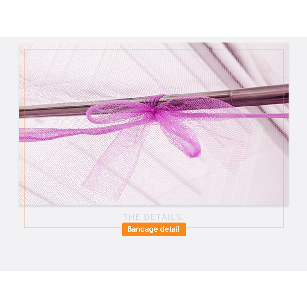 Canopy Decoration Polyester Anti Insect Bed Mosquito Net Double Home Square Top Mesh Opening Dormitory Summer Solid