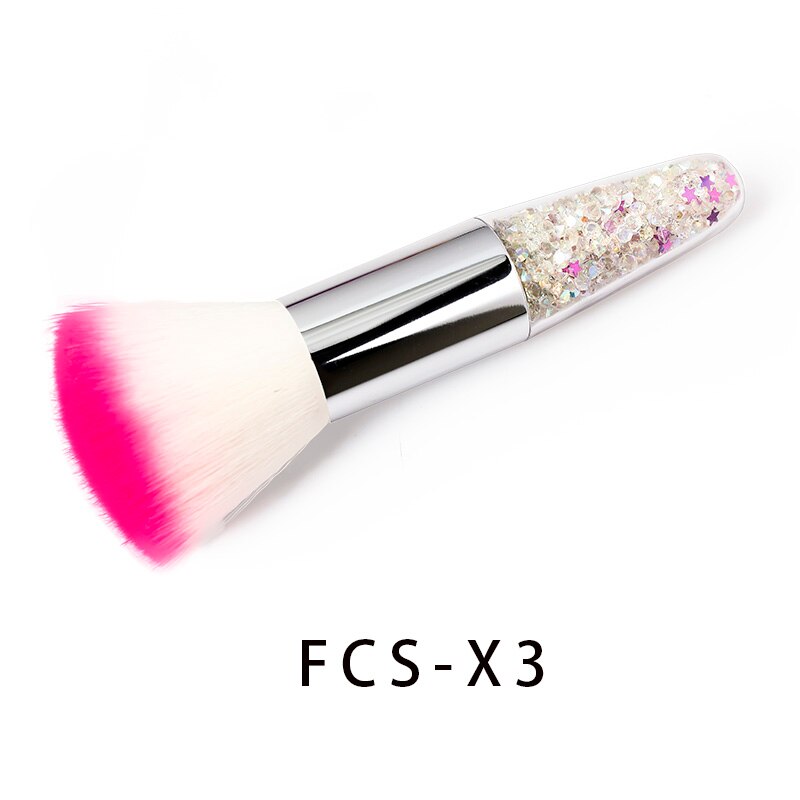 Shell Shape Nail Brush Clean Dust Powder Portable Make Up Brush Foundation Concealer Face Blush 3 Colors Beauty Makeup Tools: Deep Blue