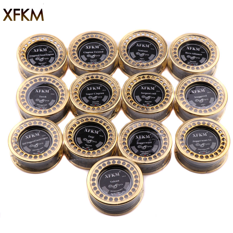 XFKM 5m/roll A1 Fused Clapton juggernaut for RDA RBA Rebuildable Atomizer Electronic Cigarette Heating Wires Vape DIY Coil Tools