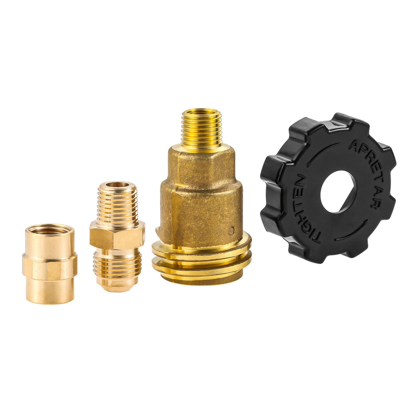 QCC1 Connectors Set QCC1 Acme Propaan Tank Cilinder Adapter Fitting Door 1/4 &quot;Npt Buitendraad Messing Connector Met Gratis hand Wiel