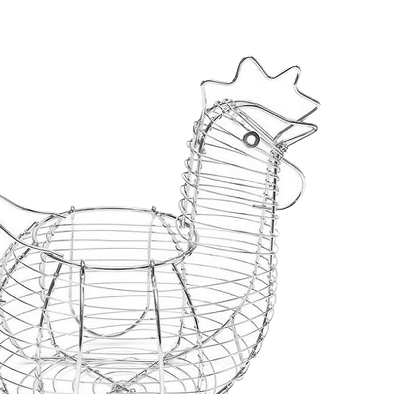 Drut metalowy kosze na jajka klasyczny przechowywanie rustykalny kurczak kura kształt z uchwytem