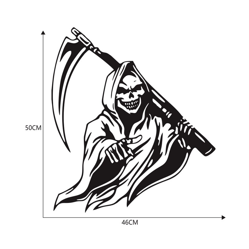 Auto Stickers Zwart Skull Hood Decal Side Kap Grote Grafische Vinyl Film Racing Sport Stickers Universele Auto Decoratie