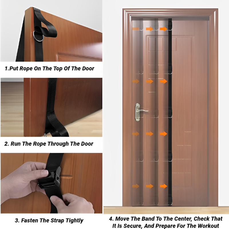 Tür Anker Gurt Für Widerstand Bands Übungen Hause Fitness Tragbare Band Hängen Spannung Seil Schnalle Gürtel Ohne Stanzen