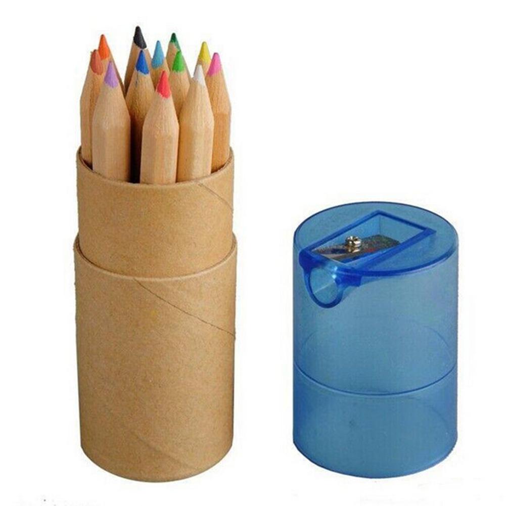 6/12 st barn student konstnär pennor vässare gör det själv skriva rita skissverktyg