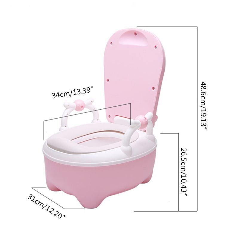 Soft Baby Potty Toddler Toilet Training Seat Large Anti-Slip Base Kids Road Pot 40JC
