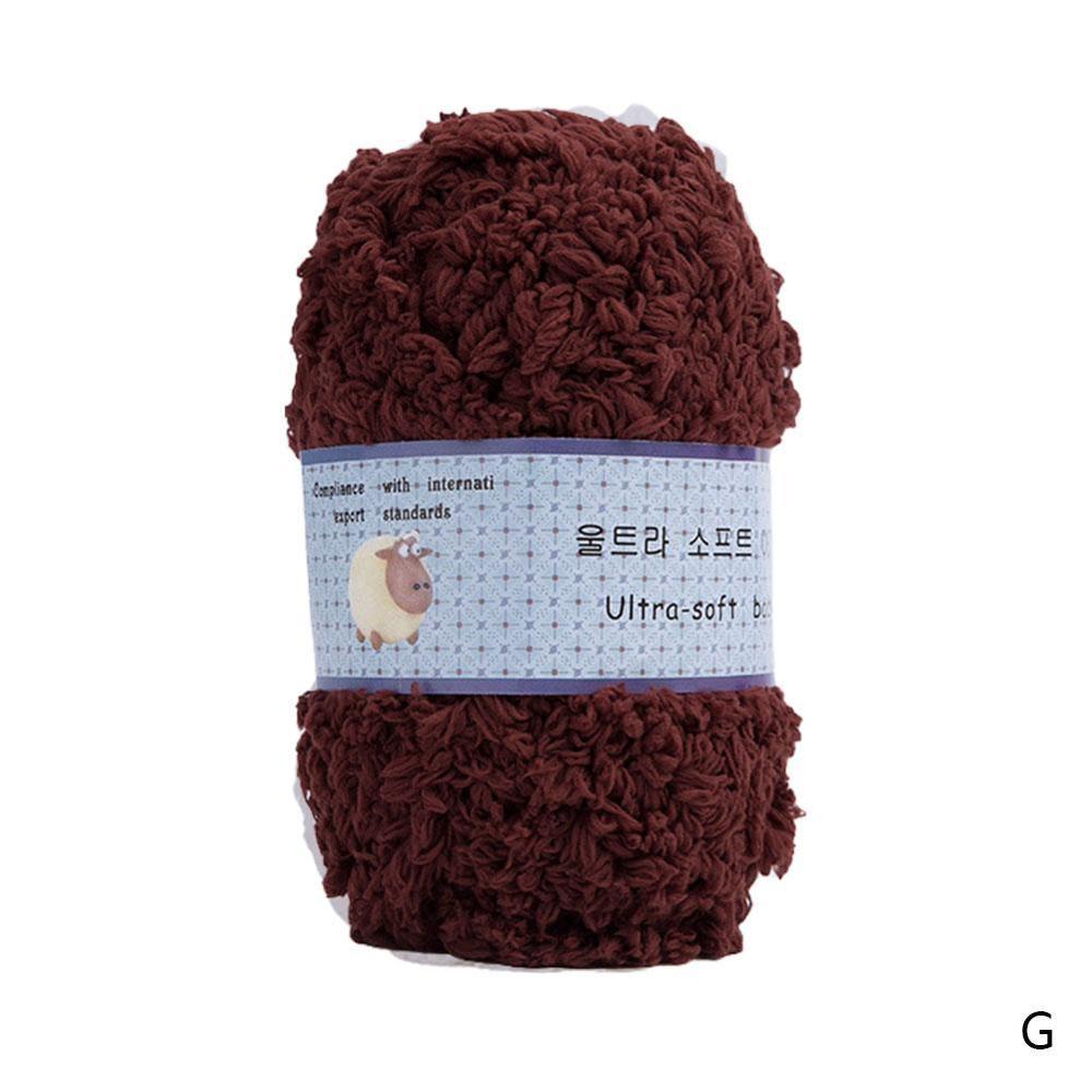 Soft Smooth Yarn Baby Knitting Wool Yarn Thick Yarn Fiber Velvet Yarn Hand Knitting Wool Crochet Yarn for DIY Sweater: G