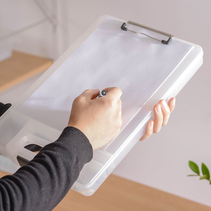 Multifunctional File Organizer Compartment Clipboard Box Case Folder Holder with Handle Office School Supplies