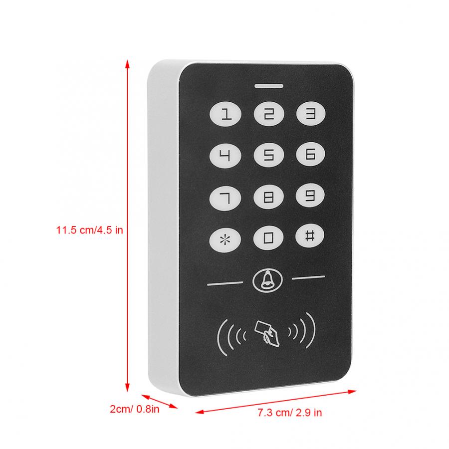 control de acceso A1 RFID Card Reader Waterproof Keyboard Doorbell Door Access Control with 10 Tag RFID Access Control