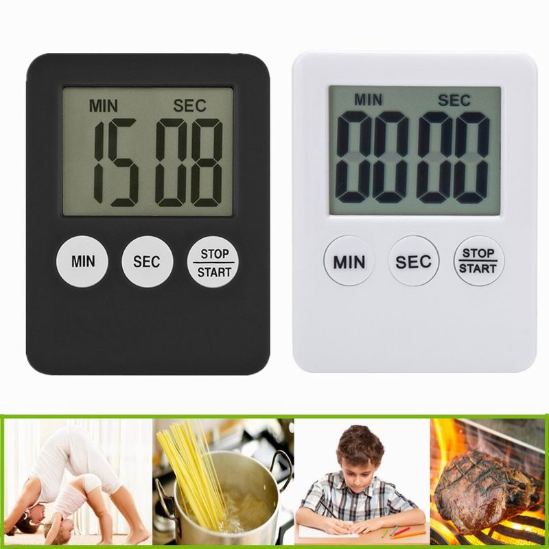 9 Colors 24 Hours LCD Timer Square Home Cooking Supplies Countdown Practical Digital With loud Alarm Clock Kitchen Time Tools