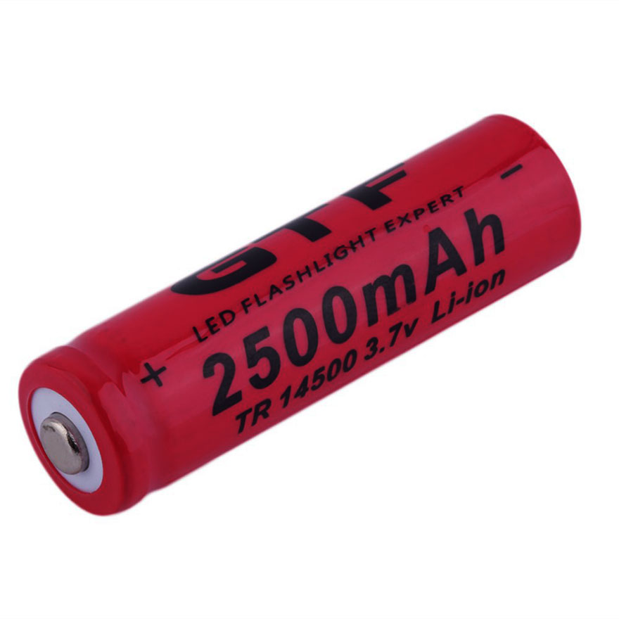 Gtf 14500 Lithium Batterij 3.7V 2500Mah 14500 Aa Oplaadbare Li-Ion Batterij Voor Led Zaklamp Speelgoed Klok Camera Afstandsbediening controle