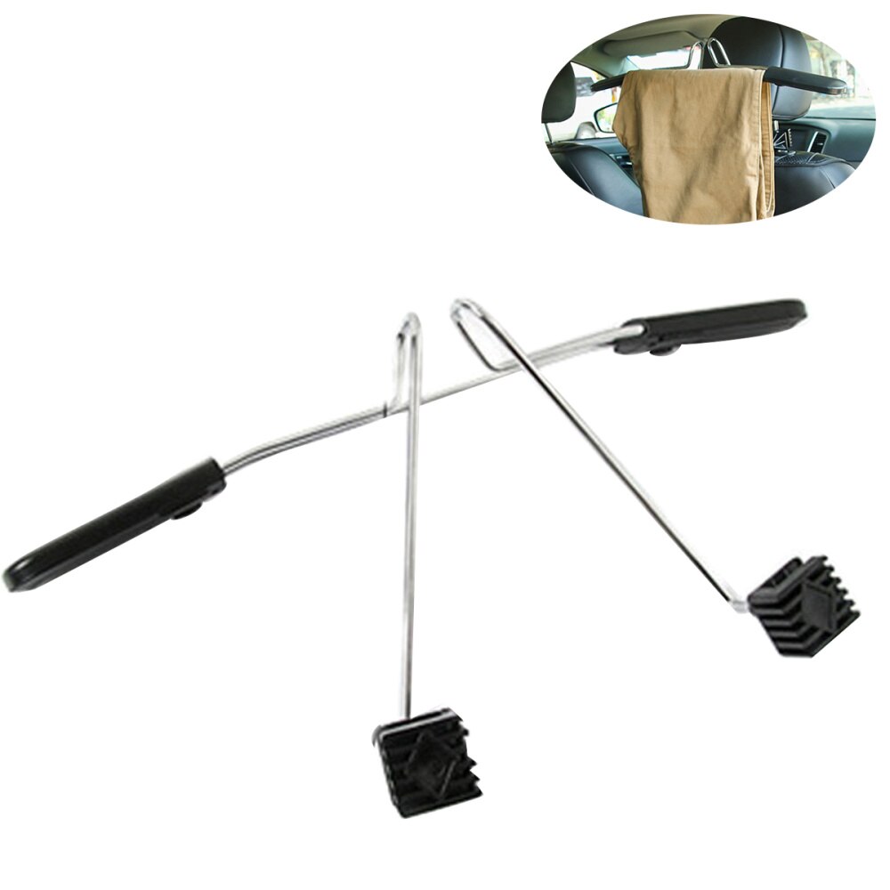 Perchero de acero inoxidable para asiento de coche, colgador de ropa para asiento de coche: Default Title