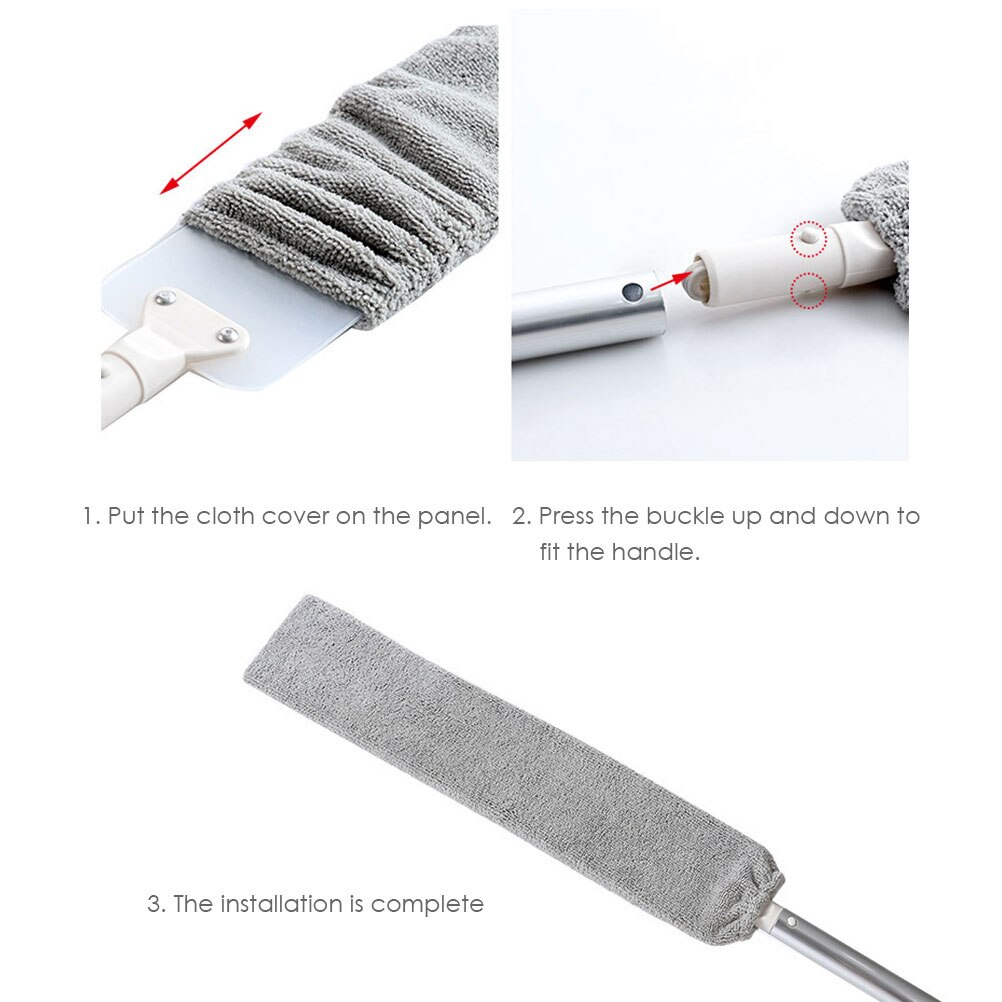 Extendable Cleaning Swiffer Dusters Telescopic Dust Removal Cleaner Furniture Gap Bottom Window Sweeping Magic Microfiber Duster