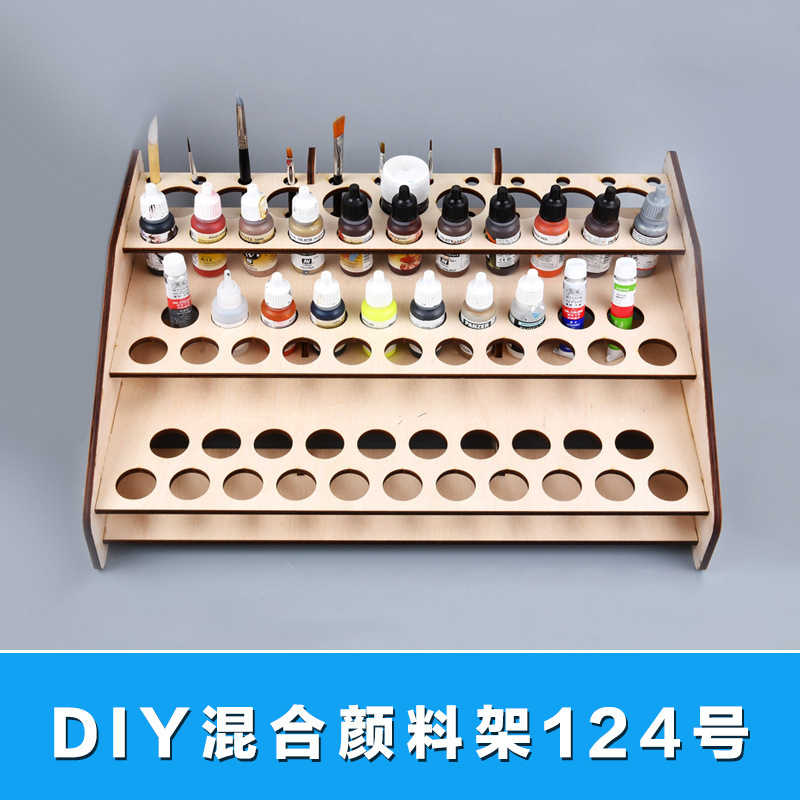 10 Layers Modular Master Paint Box Organizer Storage Tools Supplies Collapsible 75 Pots Wooden Paint Bottles Storage Rack Holder: Mix Paint Rack 124