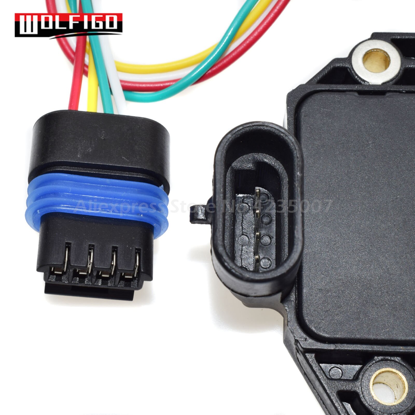 Wolfigo for g-mc chevrolet cadillac buick isuzu sytytyksen ohjausmoduuli sytytin pistokejohtosarjan liittimellä 10482803, 8104828030