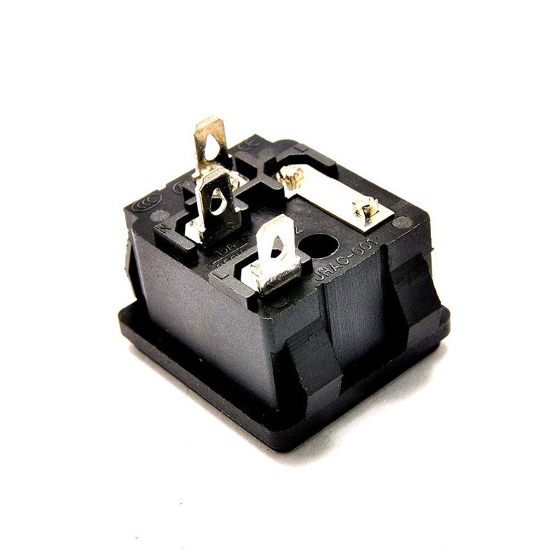 AC-02 copper AC power socket with three-core fuse socket with bayonet 15A / 250V