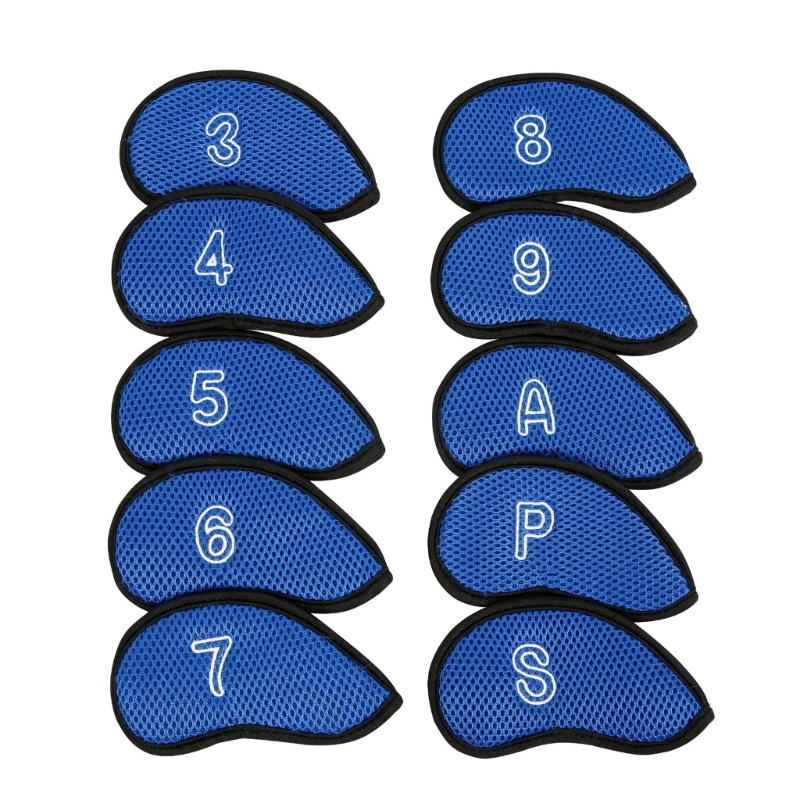 10 pièces/paquet couverture fer Golf tête Putter Golf protéger couvre les cales Golf couvre-chef: vert clair