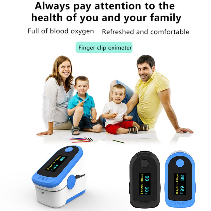 Mini Protable Finger Clip Pulse Oximeter Heart Rate Blood Oxygen Saturation SpO2 Monitor Family Aerobic Exercise Tracker J60B