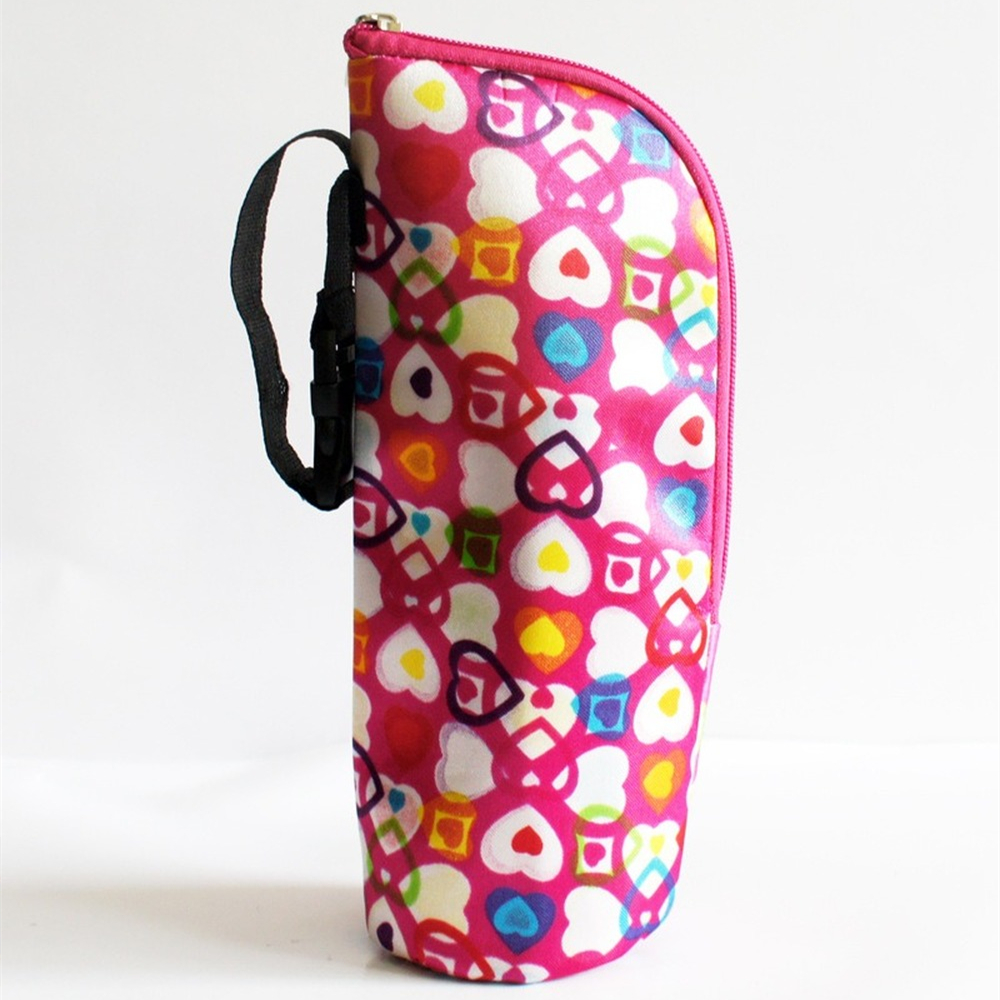 Bolsa aislante para biberón de bebé, Bolsa térmica para biberón, termo para biberón: Rose heart