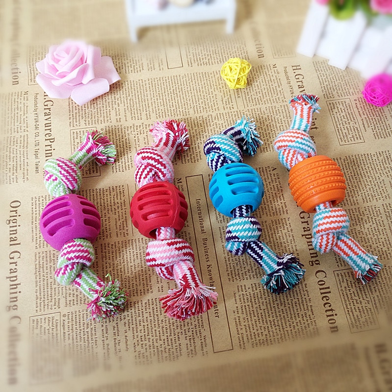 Forma de azúcar juguetes para perros cachorro Algodón Doble masticar juguete de perro nudo perros de compañía dientes limpios duradero hueso trenzado cuerda de juguetes para perro mascota suministros