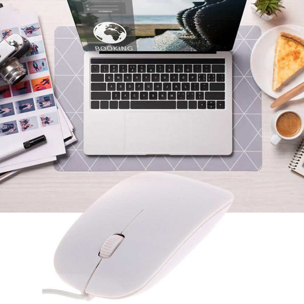 USB wired optical mouse suitable for Apple desktop computer notebook frosted cute mouse