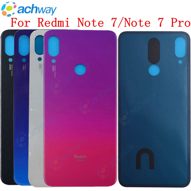 Voor Redmi Note 7 Pro Terug Batterij Cover Deur Achter Glas Voor Xiaomi Redmi Note7 Batterij Cover Behuizing Case met Lijm