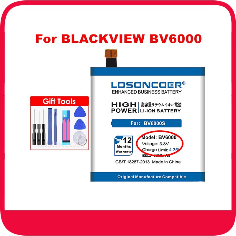 12000 mah  v636468p u536174p v575868p bv7000 batteri för blackview  bv7000 pro  bv6000 bv6000s bv8000 bv9000 pro  bv9500 bv6800: Bv6000 batterier