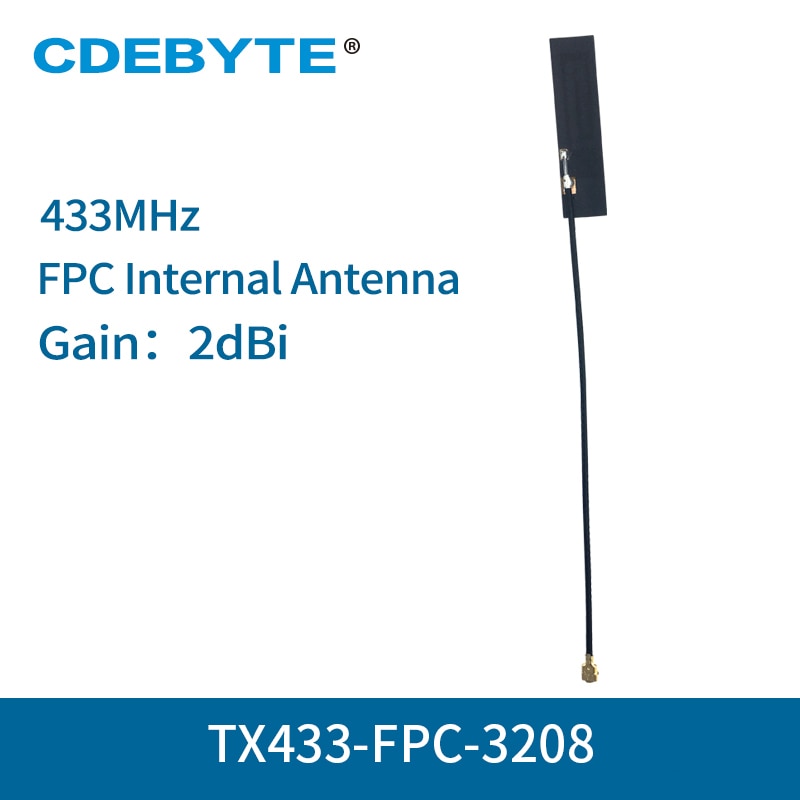 Antena Wifi 2dBi omnidireccional LoRa Radio conector IPEX, 433MHz, FPC, 10 Uds. Por lote