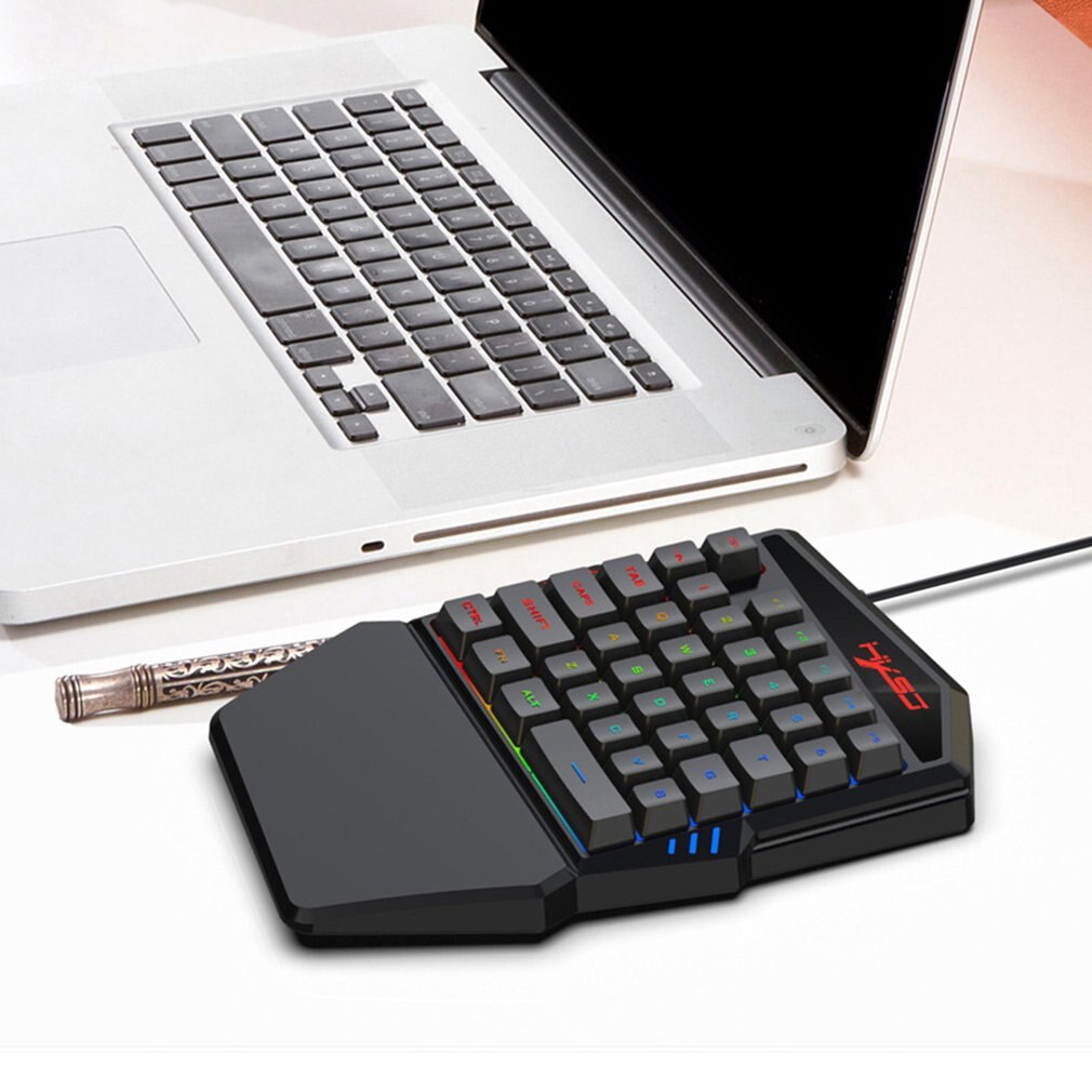 One-Handed Mechanical Gaming Keyboard RGB Gaming Mouse 35 Keys Keypad Portable Gaming Keypad Game Controller for PC PS4 Xbox