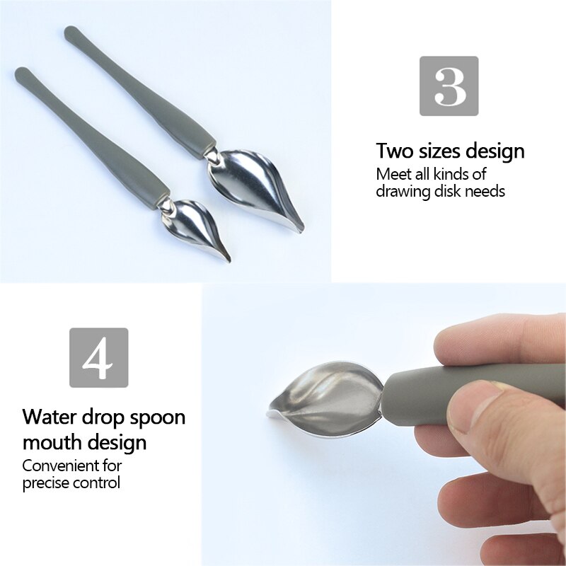 Portable Chef Decoration Pencil Anti-slip Accessories Draw Tools Stainless Steel Mini Sauce Painting Coffee Spoon Kitchen Home